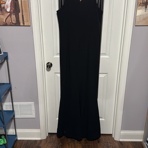 Dress the Population Deep V-Back Side Slit Iris Maxi Dress Black Size XXL - Picture 10 of 12